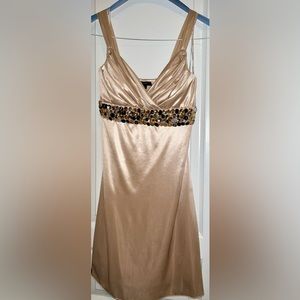 My Michelle gold dress with jewels